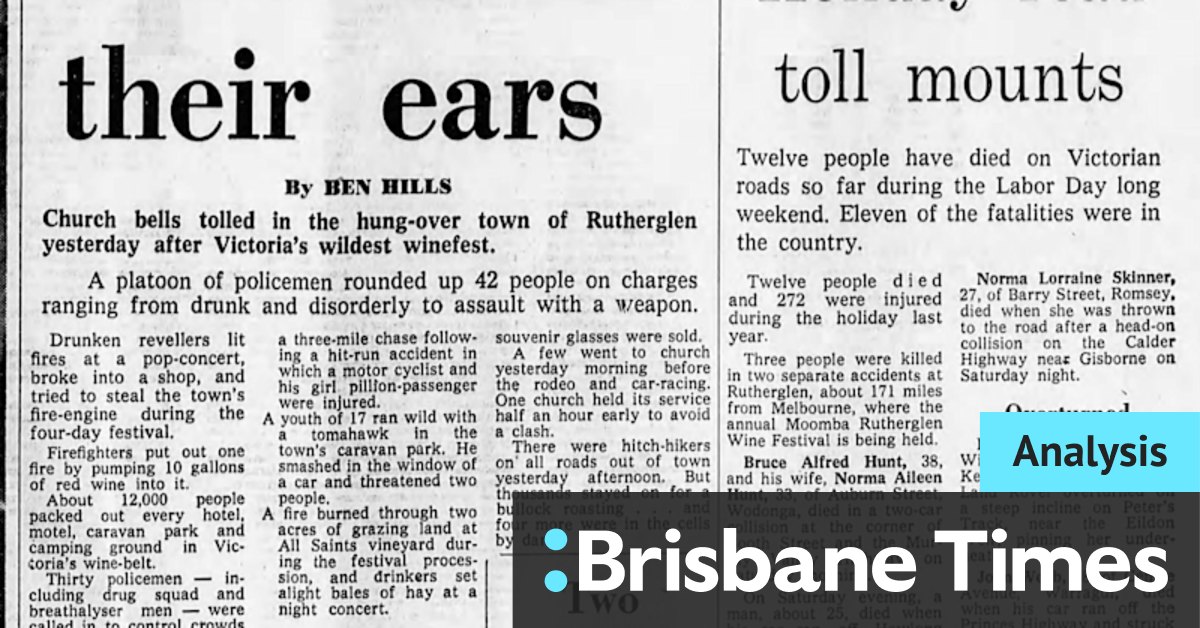 Rutherglen Wine Festival: The night the wine flowed out their ears - Vimarsana News