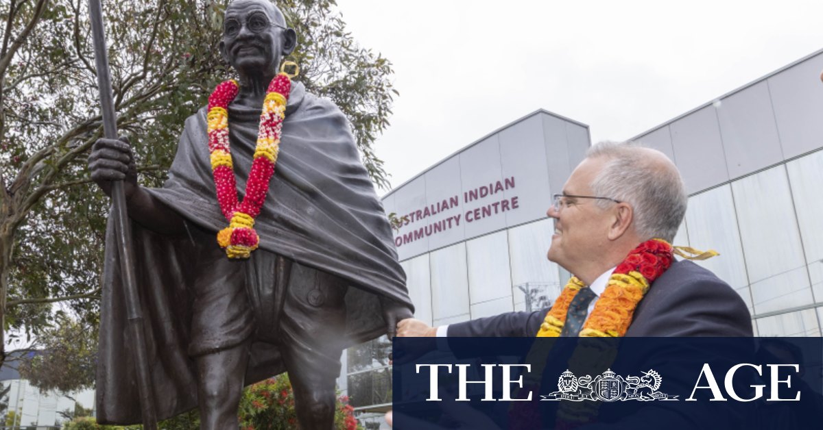 Perdana Menteri Scott Morrison mengutuk vandalisme patung Gandhi di Melbourne