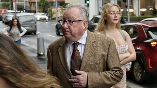 Senior forensic pathologist Dr Allan Cala outside the Folbigg inquiry on Thursday.