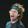 Andrey Rublev: a poor excuse for a tennis bad boy, but we’ll take it.