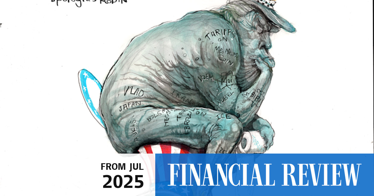 David Rowe cartoos for the Australian Financial Review July 2025