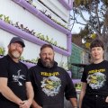 Field + Fin’s Grant McGregor, Daryl Byrne and Marna Eringa at their new urban aquaponics farm in Marrickville.Dominic Lorrimer