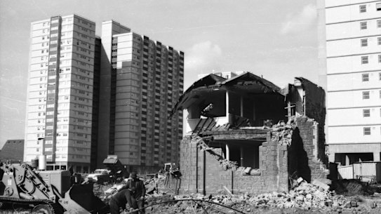 Clearance of slums in Fitzroy in 1971.