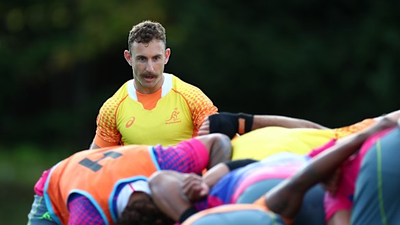 Key man: Wallabies scrum-half Nic White at training.