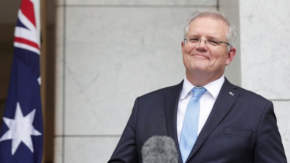 Scott Morrison addresses the media at Parliament House on Friday.
