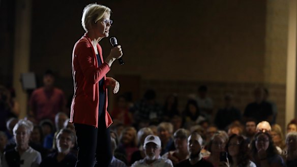 Elizabeth Warren on the stump this week.