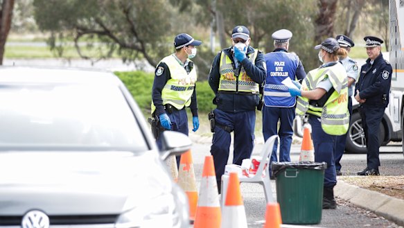 Canberra residents were stranded at the NSW/Victoria border because they weren't allowed to travel through the state to get home.