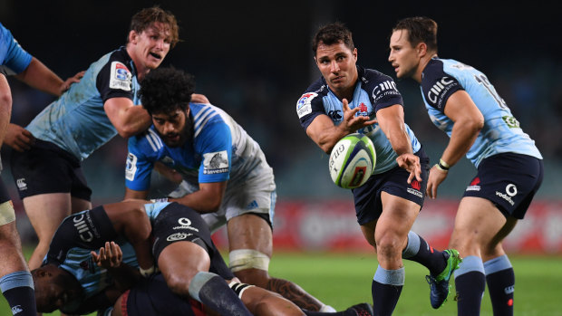 Low point: The Waratahs struggled for impact against the Blues in 2017. 