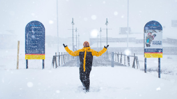 Staff members at Perisher said they had not seen the sun in days but were delighted by the heavy snowfalls.