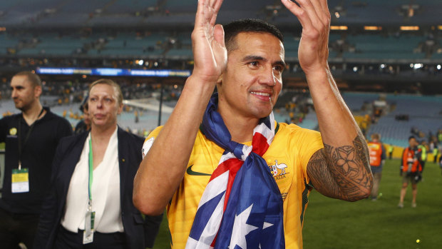 Golden oldie: Tim Cahill is a step closer to reaching his fourth World Cup.