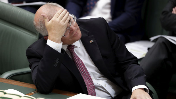 Prime Minister Scott Morrison on Thursday, at the end of a long week in Parliament.