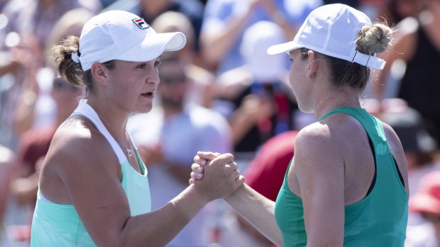 Credit: Ash Barty (left) has taken out a sportsmanship award from the US circuit.