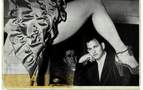 Mr Sin, Abe Saffron, at Sydney’s Roosevelt Nightclub, 1951.