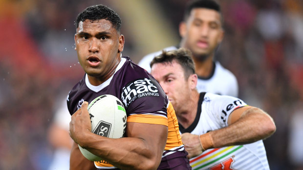 Tevita Pangai has been suspended for five weeks for his crusher tackle on James Maloney.