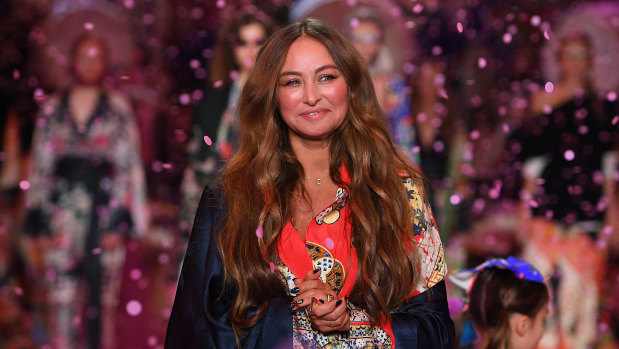 Camilla Franks at her Fashion Week Australia show last May, just days after she was diagnosed with breast cancer.