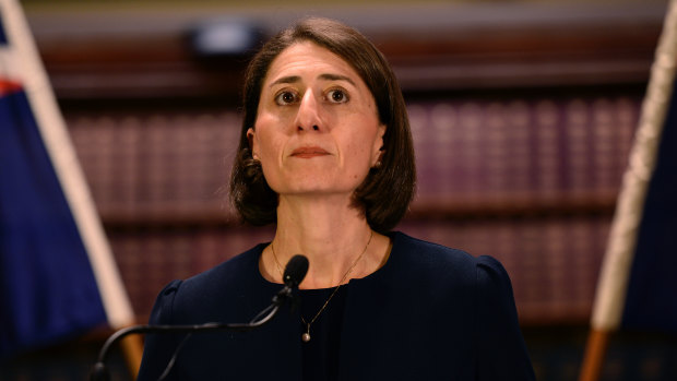 Gladys Berejiklian at a press conference after being endorsed to be the new NSW Premier in January 2017.