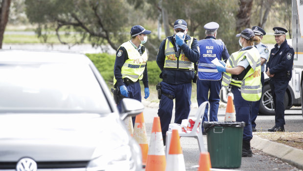 Canberra residents were stranded at the NSW/Victoria border because they weren't allowed to travel through the state to get home.