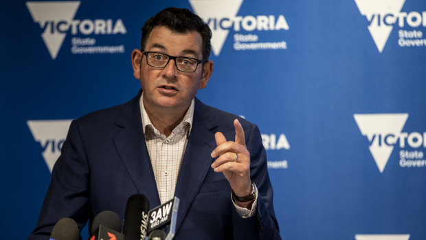 Victorian Premier Daniel Andrews announces the five-day Melbourne lockdown.