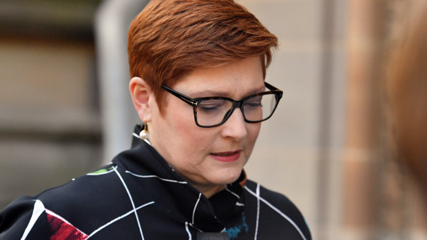 Marise Payne says the Australian government is 'disappointed and deeply concerned' .