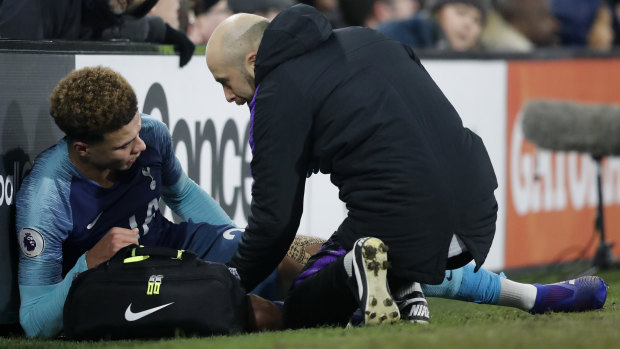 Hamstrung: Dele Alli's injury has compounded Spurs manager Mauricio Pochettino's woes with Harry Kane already sidelined.