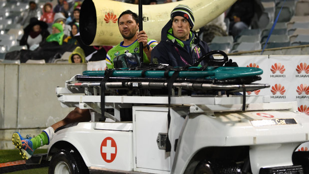 Jordan Rapana will miss at least eight weeks after he was taken off in the second half of Friday's loss.