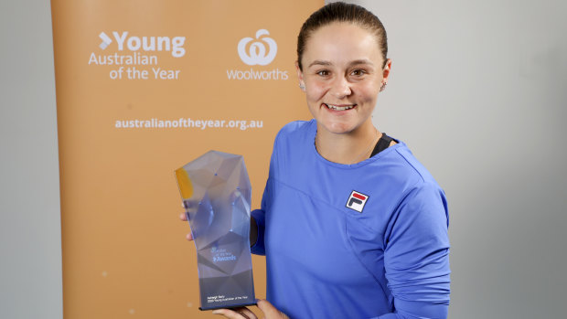 Tennis star Ash Barty is this year's Young Australian of the Year.