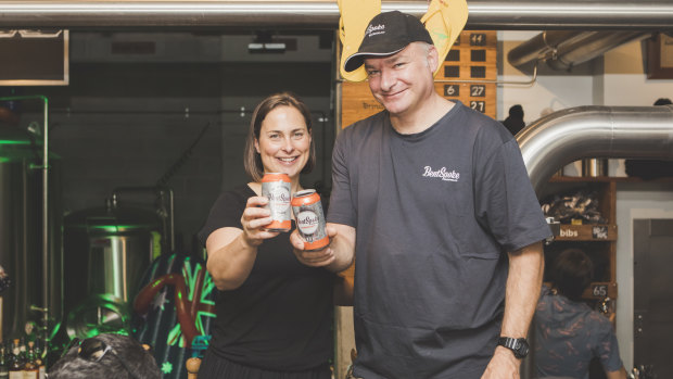Owners and brewers Tracey Margrain and Richard Watkins.

