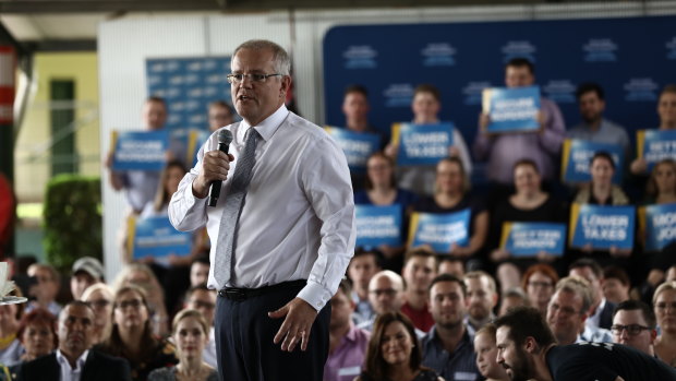 Scott Morrison conducted his faux campaign launch in Brisbane.