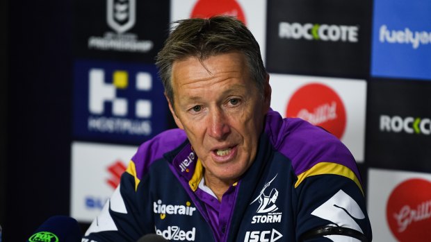 Craig Bellamy fires up after the loss to the Dragons on Sunday.