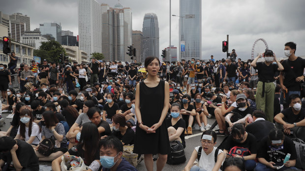 Protesters have called for Hong Kong Chief Executive Carrie Lam to stand down.
