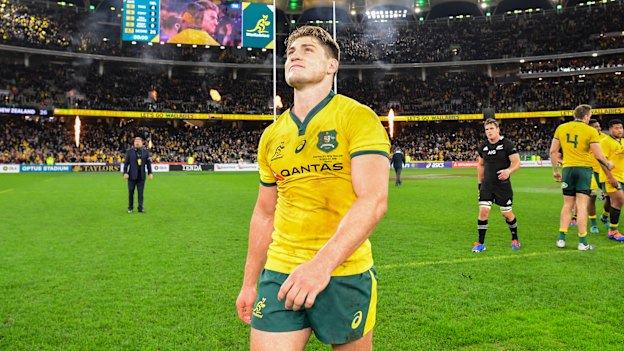 James O'Connor after Australia's win over the All Blacks in Perth in 2019.
