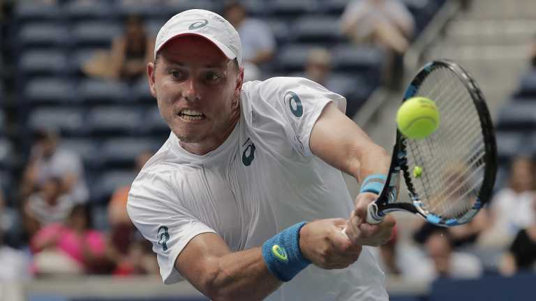 Vanquished: James Duckworth was eliminated by Andy Murray.