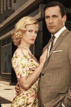 Betty Draper (left, played by January Jones) had a... unique parenting style in Mad Men. 