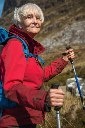 Fighting fit: Hancock, pictured here in the film, scaled the mountain herself at 83.