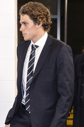 Charlie Curnow at the tribunal.