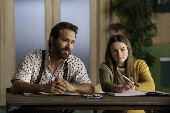 Ryan Reynolds and Cailey Fleming play Cal and Bea in IF, in which the imaginary friends of children come to life. 