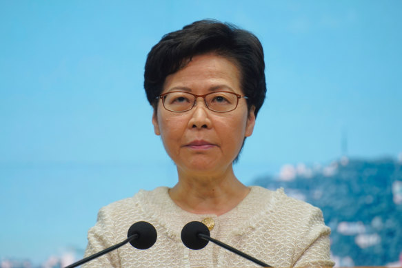 Hong Kong Chief Executive Carrie Lam was the subject of US sanctions.