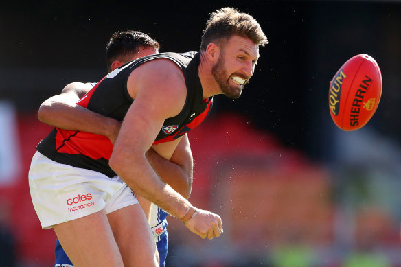 Essendon’s Cale Hooker will miss the clash with Sydney this weekend.