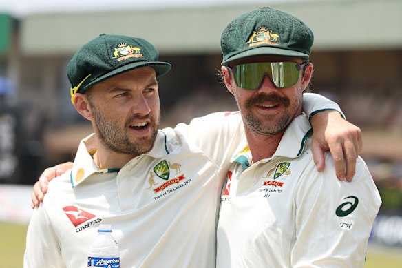 Josh Inglis and Travis Head in Sri Lanka.