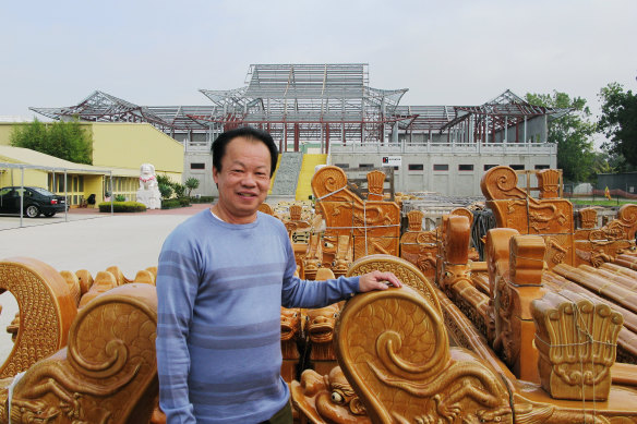 Bright Moon Buddhist Society president Vinh Loi Ly in 2008 as the temple was under construction.