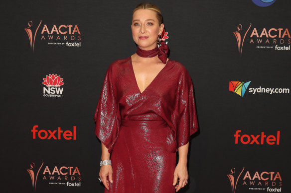 Asher Keddie on the red carpet at the 2019 AACTA Awards on Wednesday.