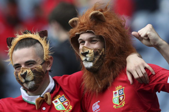 Lions fans at Murrayfield.