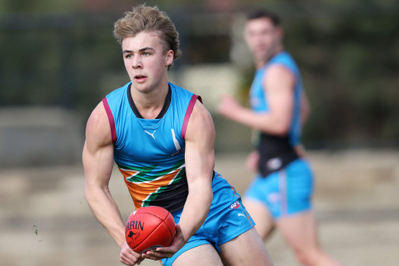 Ryley Sanders, one of this year’s brightest draft prospects, is in North Melbourne’s sights.