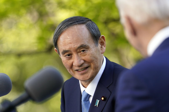 Japanese Prime Minister Yoshihide Suga and Joe Biden met face-to-face at the White House.