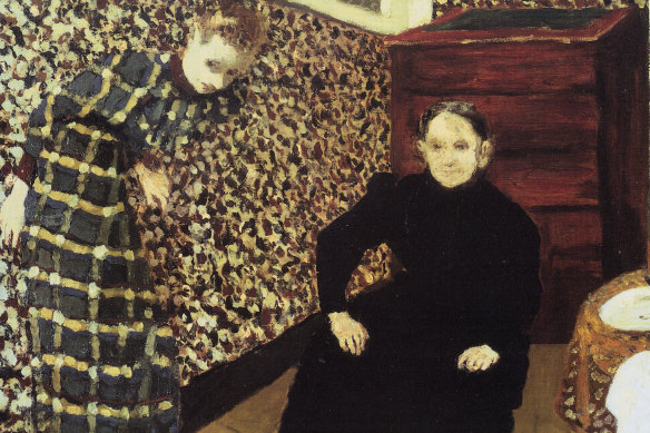 Interior, the Artist's Mother and Sister by Edoaurd Vuillard, 1893.