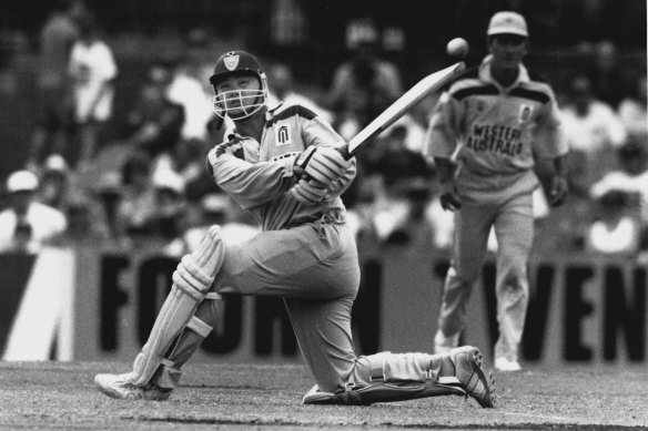 Richard Chee Quee, pictured in 1994, is a rare example of an Australian player of Chinese ancestry to play first-class cricket.