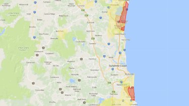 Unexploded ordnance map - Sunshine Coast.