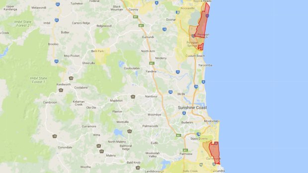 Unexploded ordnance map - Sunshine Coast.