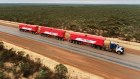 One of the jumbo road trains used by Mineral Resources in its existing iron ore operations in WA.