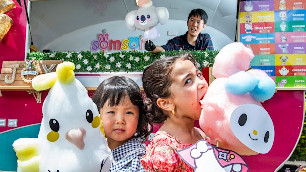 Owner of the food truck, Charlie Park. Food truck boom in Sydney, Campbelltown LGA has the highest number of food trucks than any other council in Sydney Pictured with Lilee Shin and Saphia Noor. 